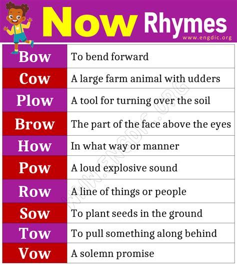 rhymes with feels|word that rhyme with now.